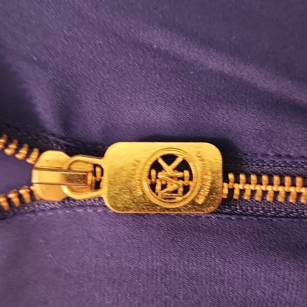 Michael Kors Blue with Gold zipper Blouse- size XL - Picture 3 of 4
